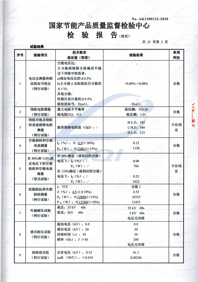 高低压试验报告-S11-1250怀仁怀仁怀仁油浸式变压器-2.jpg